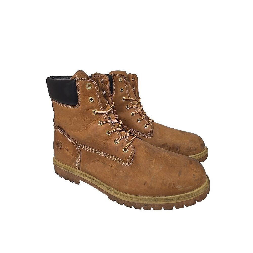 Timberland Pro Men Iconic 6" Aluminum Toe WP Leather Work Boot A22H2 Wheat 15W